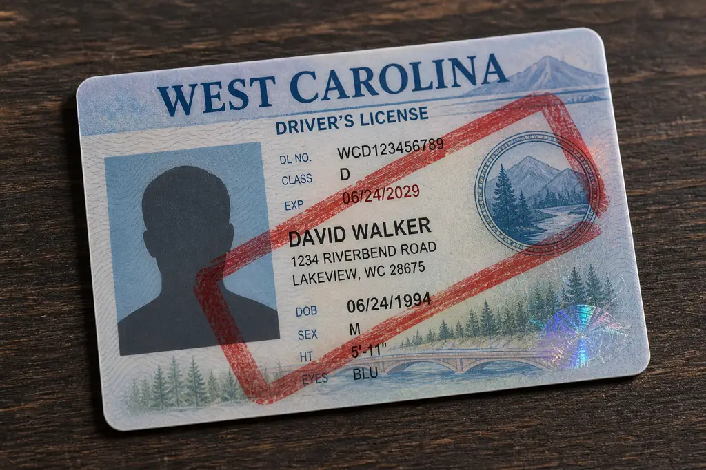 David Walker Driver's License — detail-1